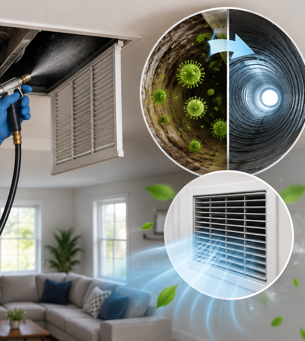 air vent cleaning technician at 1st Choice Richardson Duct Cleaning